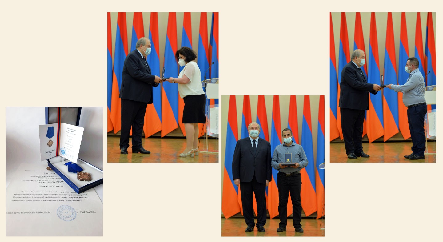 Наши врачи были награждены медалями Мхитара Гераци Президентом РА Арменом Саргсяном.